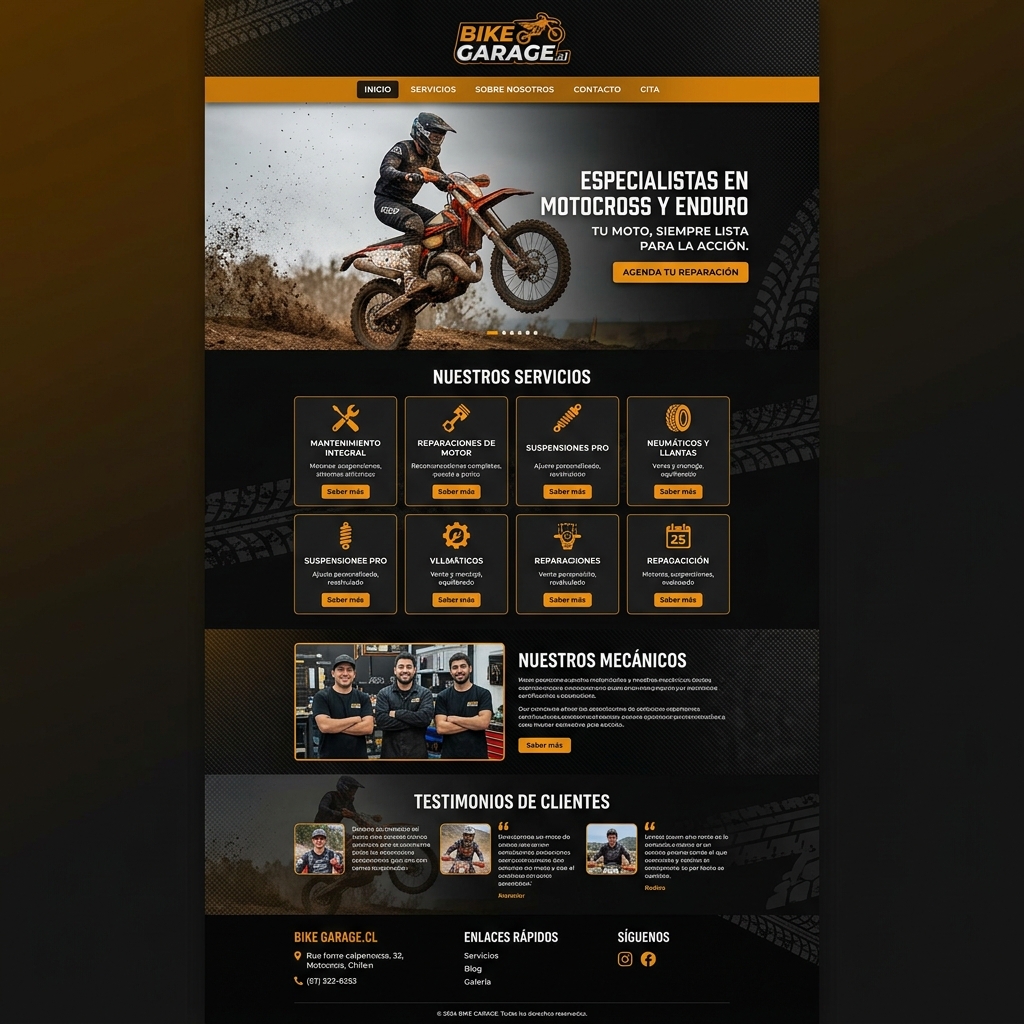 Vista previa de bikegarage.cl